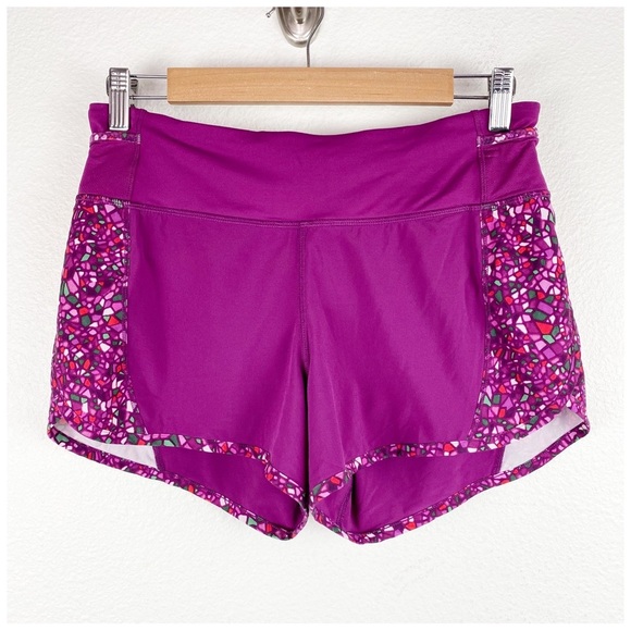 Lululemon Real Quick Short in Regal Plum / Paradise Camo Multi Size 6 - Picture 5 of 11